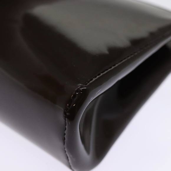 CHANEL Pouch Patent leather Brown CC Auth 74604 - Picture 16 of 16